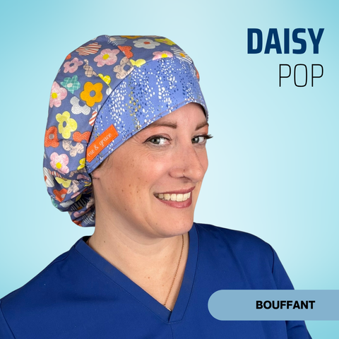 Daisy Pop - Scrub Cap - rae & grace - Bouffant
