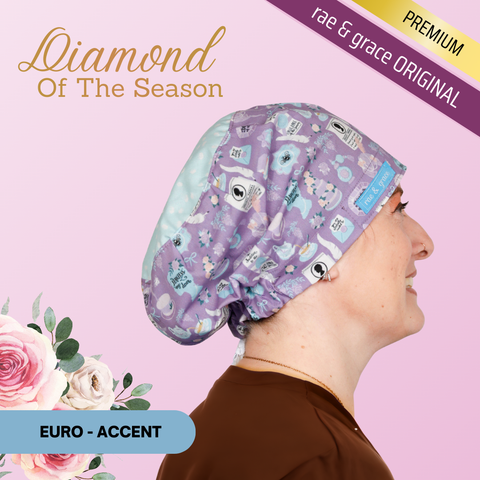 Diamond Of The Season - Scrub Cap - rae & grace - Euro - Accent Top