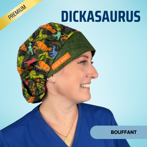 Dick-A-Saurus - Scrub Cap - rae & grace - Bouffant