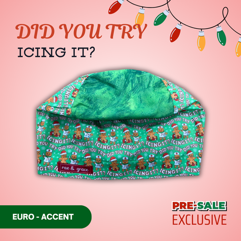 Icing It - Scrub Cap - rae & grace - Euro - Accent Top