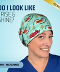 Do I Look Like I Rise And Shine - Scrub Cap - rae & grace - Euro - Matching Top