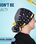 Don't Be Salty - Scrub Cap - rae & grace - Ponytail - Accent Top