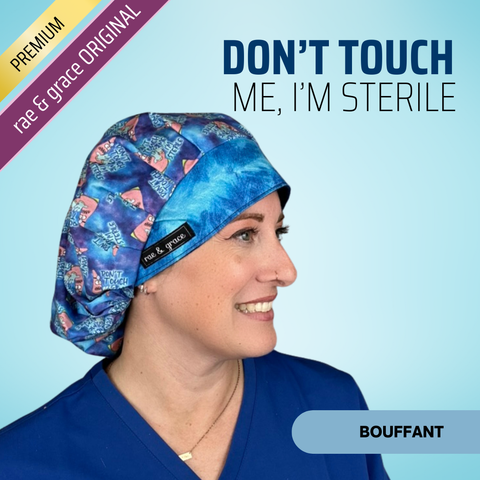 Patrick Don'T Touch Me I'M Sterile - Scrub Cap - rae & grace - Bouffant
