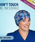 Patrick Don'T Touch Me I'M Sterile - Scrub Cap - rae & grace - Euro - Matching Top