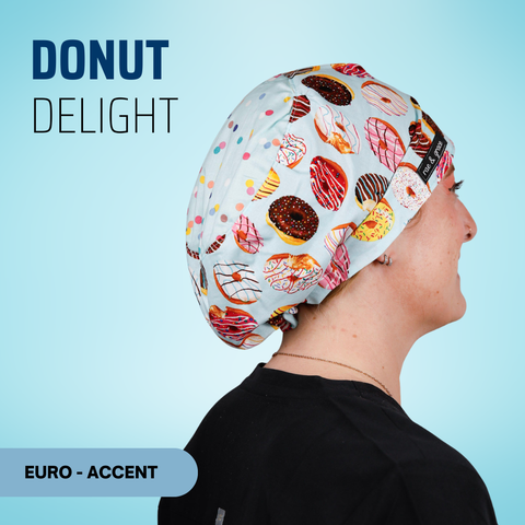 Donut Delight - Scrub Cap - rae & grace - Euro - Accent Top