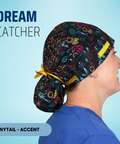 Dream Catcher - Scrub Cap - rae & grace - Ponytail - Accent Top