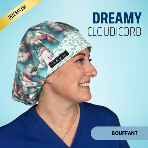 Dreamy Cloudicorns - Scrub Cap - rae & grace - Bouffant