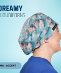 Dreamy Cloudicorns - Scrub Cap - rae & grace - Euro - Accent Top