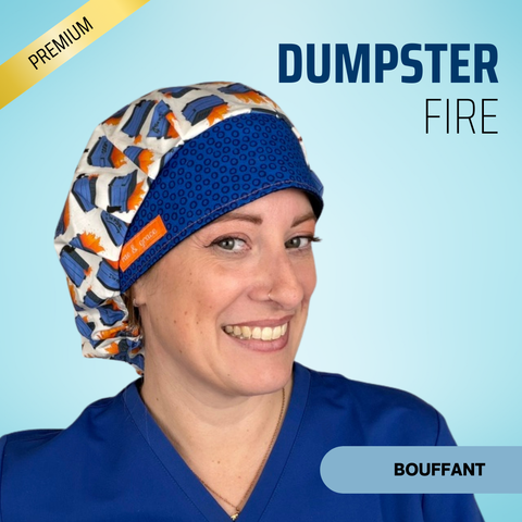 Dumpster Fire - Scrub Cap - rae & grace - Bouffant