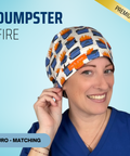 Dumpster Fire - Scrub Cap - rae & grace - Euro - Matching Top