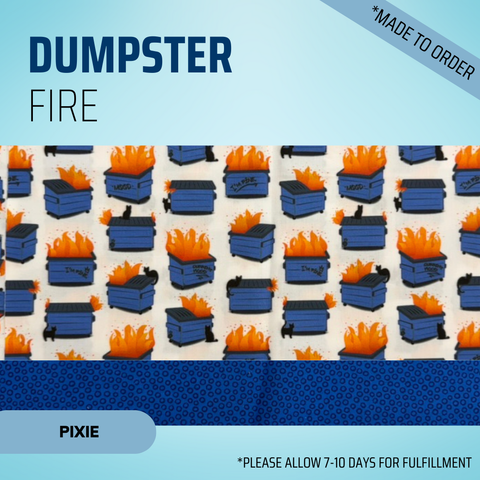 Dumpster Fire - Scrub Cap - rae & grace - Pixie - *Made to order