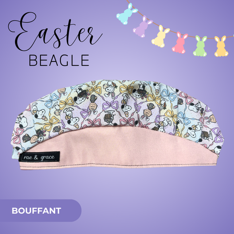 Easter Beagle - Scrub Cap - rae & grace - Bouffant