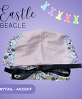 Easter Beagle - Scrub Cap - rae & grace - Ponytail - Accent Top