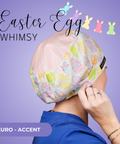Easter Egg Whimsy - Scrub Cap - rae & grace - Euro - Accent Top