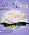 Easter Egg Whimsy - Scrub Cap - rae & grace - Ponytail - Accent Top