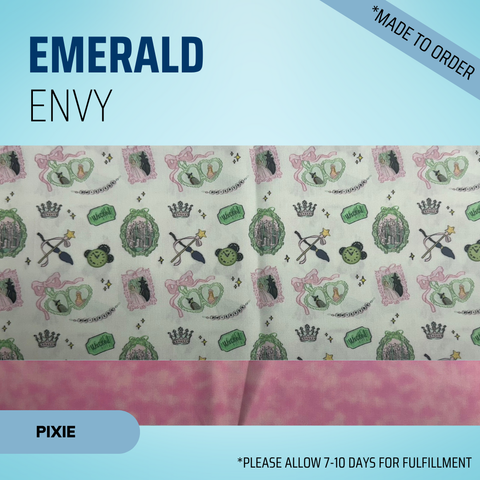 Emerald Envy  - Scrub Cap - rae & grace - Pixie - Made to order Please allow 7-10 days for fulfillment.