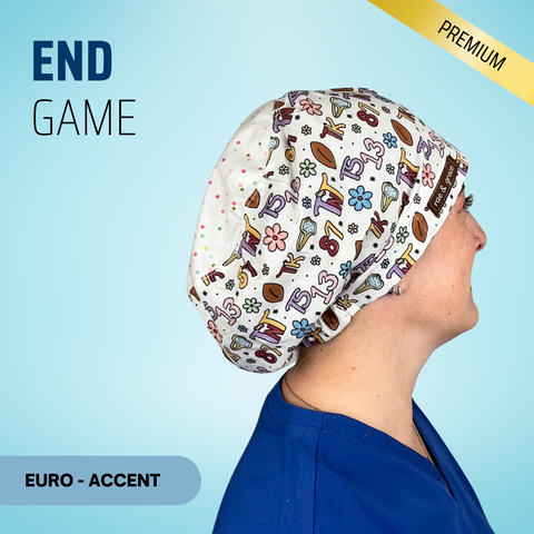 End Game - Scrub Cap - rae & grace - Euro - Accent Top