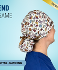 End Game - Scrub Cap - rae & grace - Ponytail - Matching Top