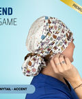 End Game - Scrub Cap - rae & grace - Ponytail - Accent Top