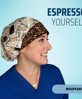 Espresso Yourself  - Scrub Cap - rae & grace - Bouffant