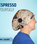 Espresso Yourself  - Scrub Cap - rae & grace - Euro - Accent Top
