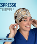Espresso Yourself  - Scrub Cap - rae & grace - Euro - Matching Top