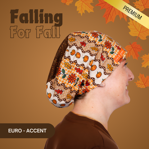 Falling For Fall  - Scrub Cap - rae & grace - Euro - Accent Top