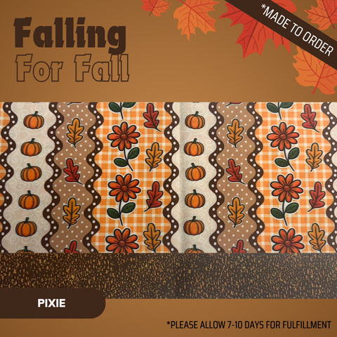 Falling For Fall  - Scrub Cap - rae & grace - Pixie - Made to order Please allow 7-10 days for fulfillment.
