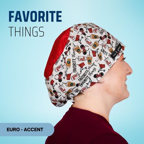 Favorite Things - Scrub Cap - rae & grace - Euro - Accent Top