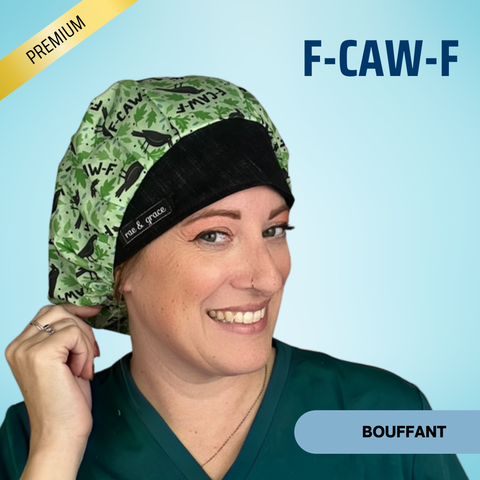 F-Caw-F - Scrub Cap - rae & grace - Bouffant