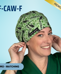 F-Caw-F - Scrub Cap - rae & grace - Euro - Matching Top