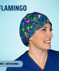 Flamingo - Scrub Cap - rae & grace - Euro - Matching Top