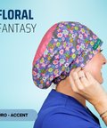 Floral Fantasy - Scrub Cap - rae & grace - Euro - Accent Top