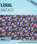 Floral Fantasy - Scrub Cap - rae & grace - Skull Cap - Made to order Please allow 7-10 days for fulfillment.
