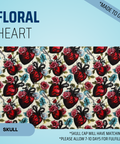 Floral Heart - Scrub Cap - rae & grace - Skull Cap - *Made to order