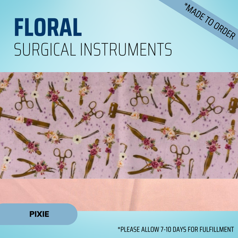 Floral Surgical Instruments - Scrub Cap - rae & grace - Pixie - *Made to order