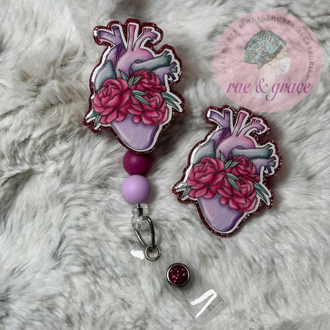 Roses on Heart - Badge Reel