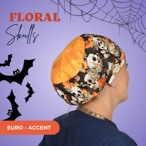 Floral Skulls Orange