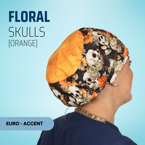 Floral Skulls Orange