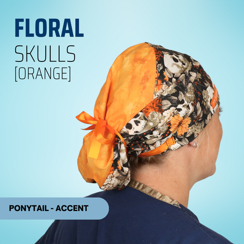 Floral Skulls Orange