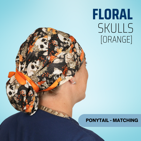 Floral Skulls Orange