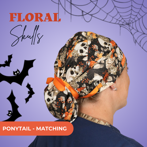 Floral Skulls Orange