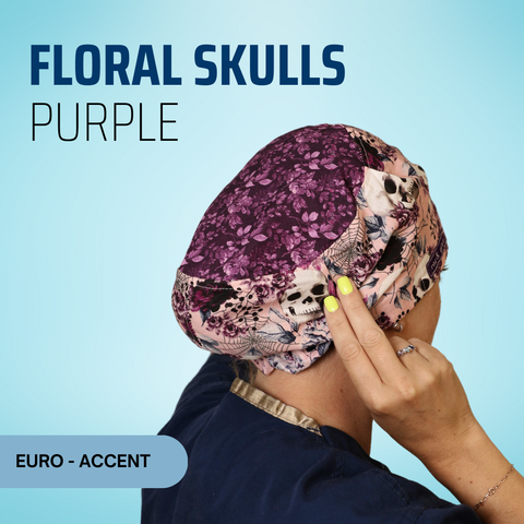 Floral Skulls Purple