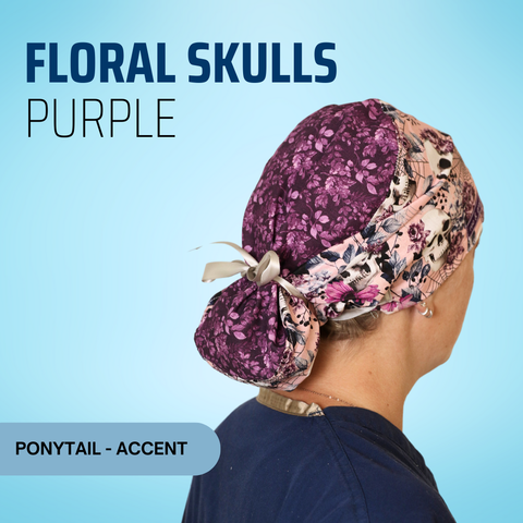 Floral Skulls Purple