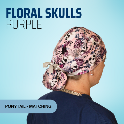 Floral Skulls Purple