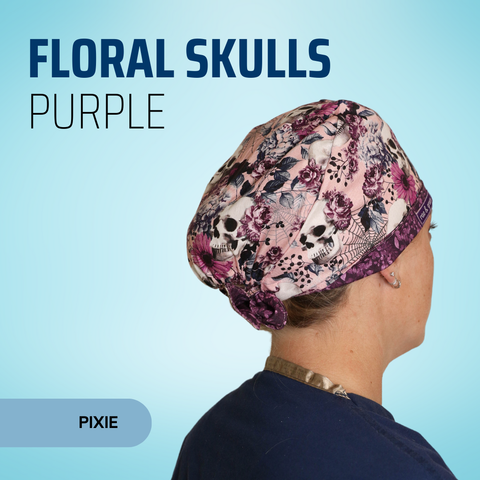 Floral Skulls Purple