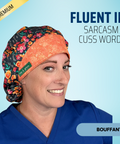 Fluent In Sarcasm Blue - Scrub Cap - rae & grace - Bouffant
