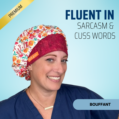 Fluent in Sarcasm & Cuss Words (White)