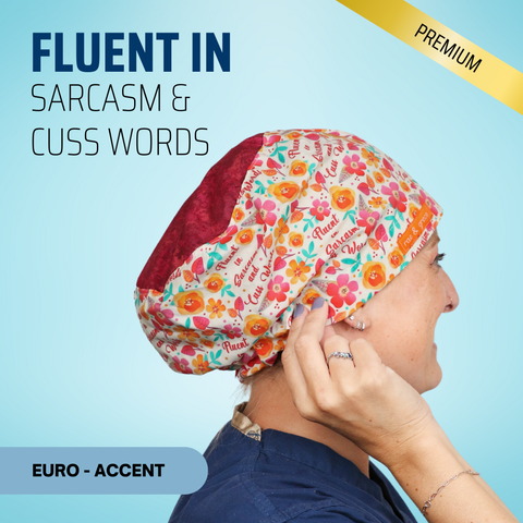 Fluent in Sarcasm & Cuss Words (White)