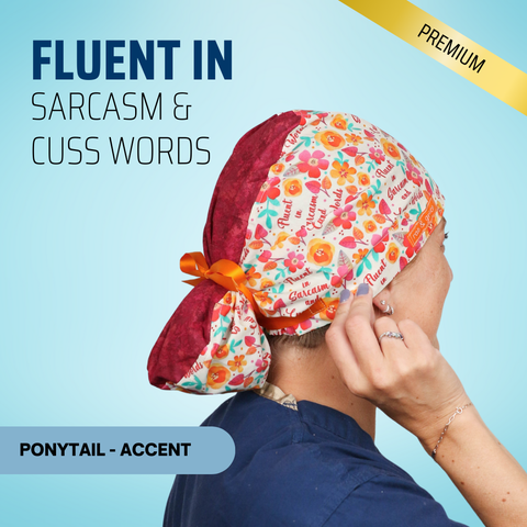 Fluent in Sarcasm & Cuss Words (White)